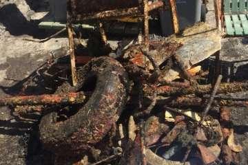 Nueva limpieza de los fondos marinos de Tufia (Foto TA)